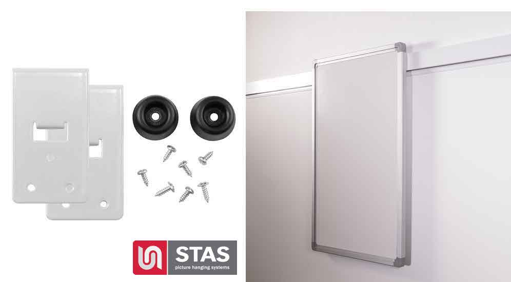 Set di ganci Stas Papergrip - Sistema per appendere lavagne